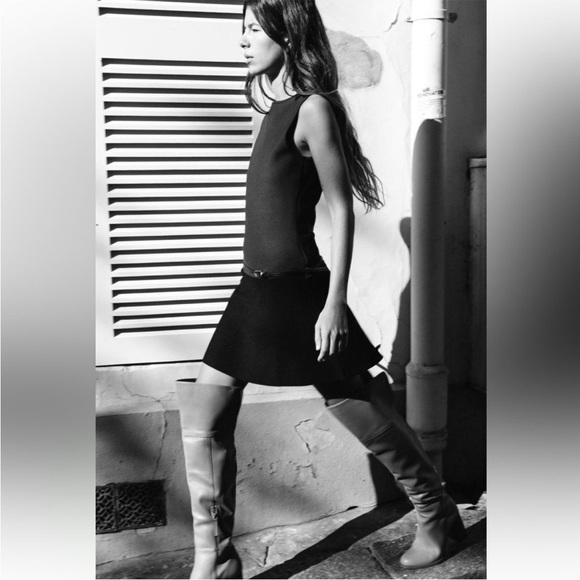 Zara belted knit mini dress - Picture 3 of 12